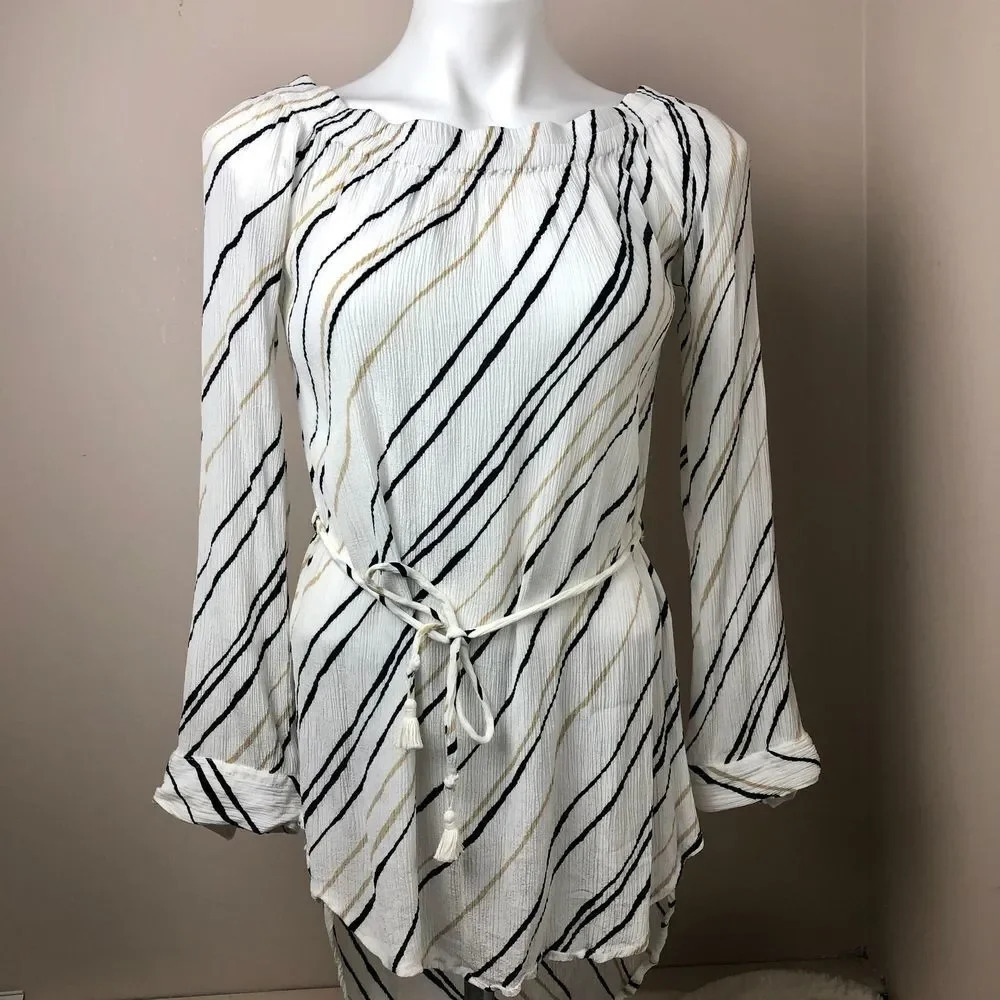 Faithfull the Brand | Striped Gauze Hi-Lo Dress